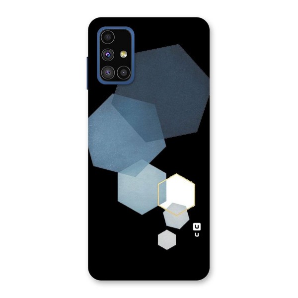 Shades Of Blue Shapes Back Case for Galaxy M51