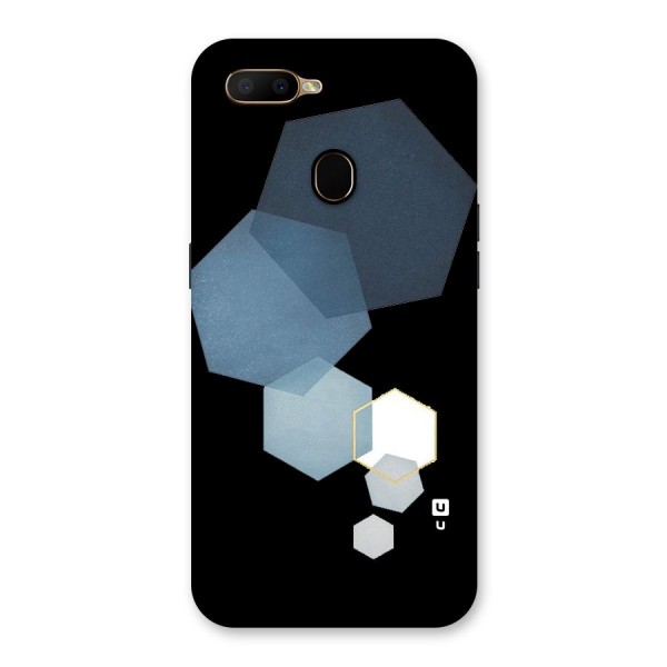 Shades Of Blue Shapes Back Case for Oppo A5s