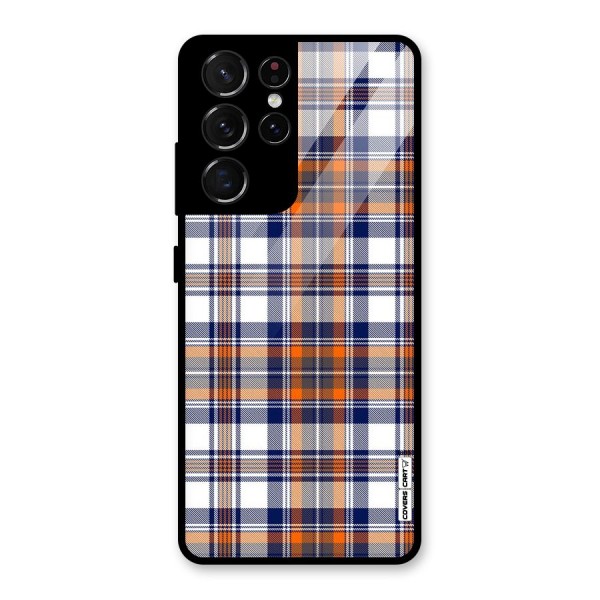 Shades Of Check Glass Back Case for Galaxy S21 Ultra 5G