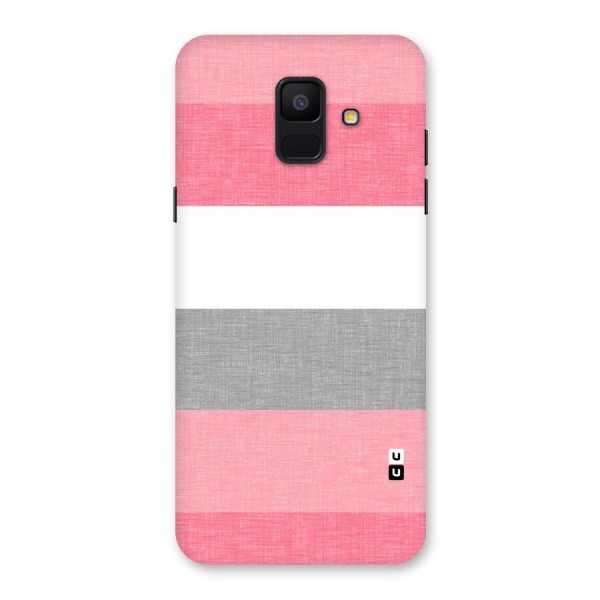 Shades Pink Stripes Back Case for Galaxy A6 (2018)