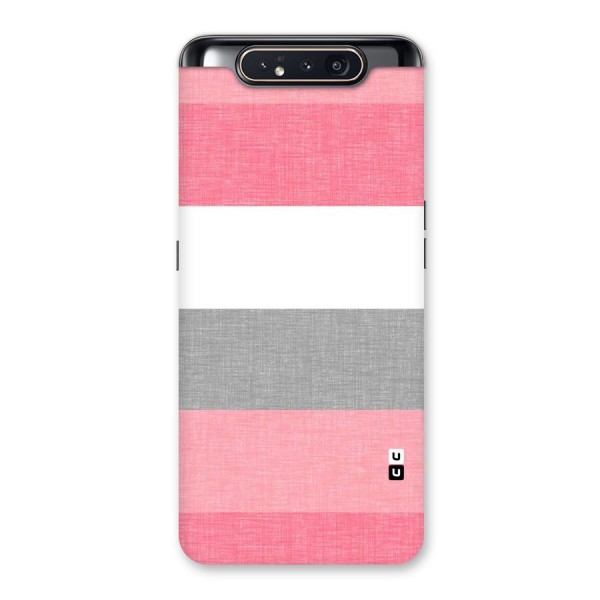 Shades Pink Stripes Back Case for Galaxy A80