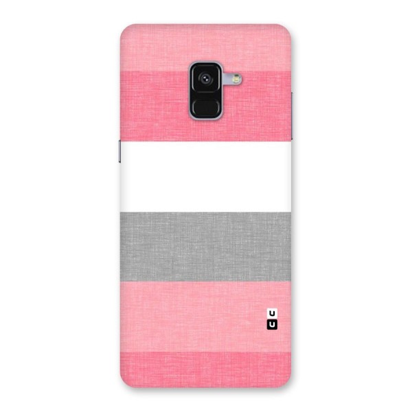 Shades Pink Stripes Back Case for Galaxy A8 Plus