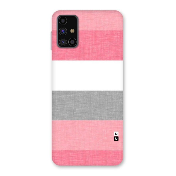 Shades Pink Stripes Back Case for Galaxy M31s