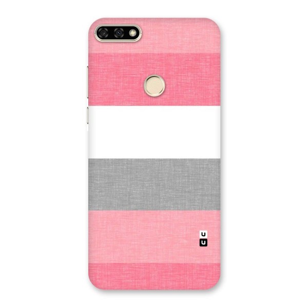 Shades Pink Stripes Back Case for Honor 7A