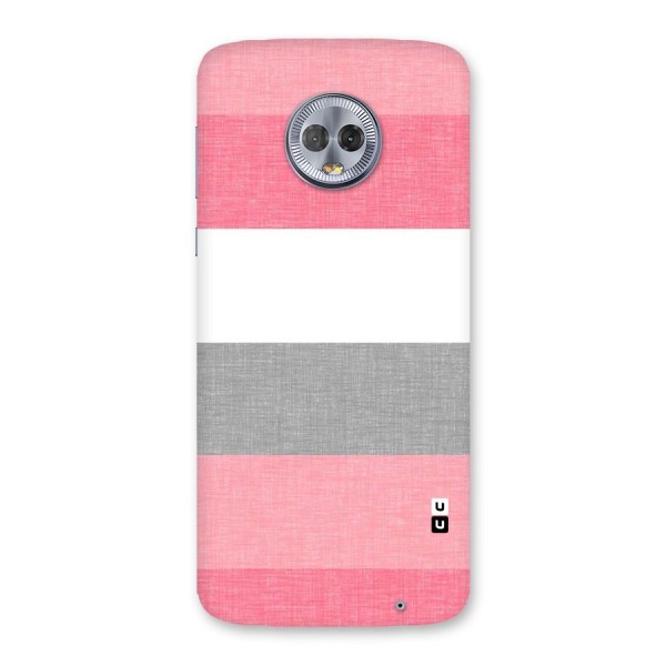 Shades Pink Stripes Back Case for Moto G6 Plus