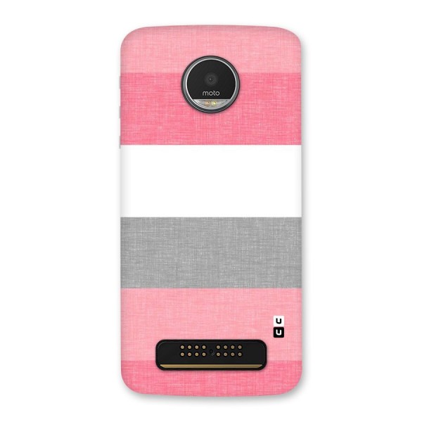 Shades Pink Stripes Back Case for Moto Z Play