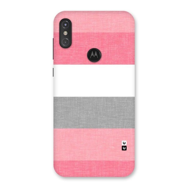 Shades Pink Stripes Back Case for Motorola One Power