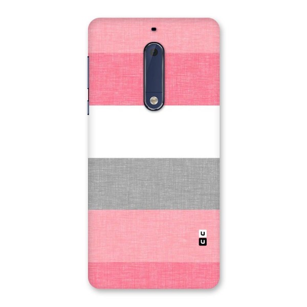 Shades Pink Stripes Back Case for Nokia 5