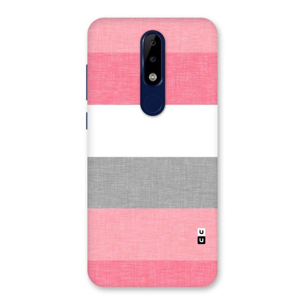 Shades Pink Stripes Back Case for Nokia 5.1 Plus
