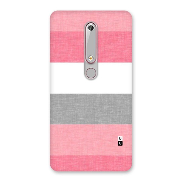 Shades Pink Stripes Back Case for Nokia 6.1