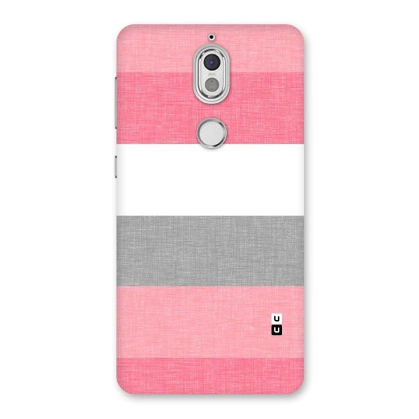 Shades Pink Stripes Back Case for Nokia 7
