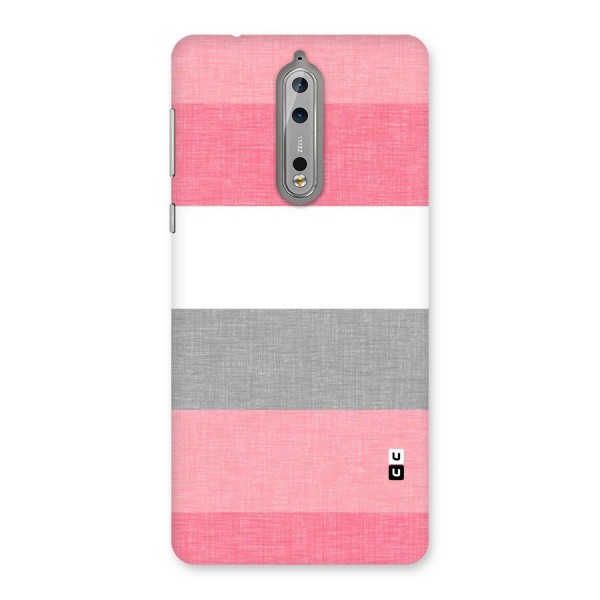 Shades Pink Stripes Back Case for Nokia 8