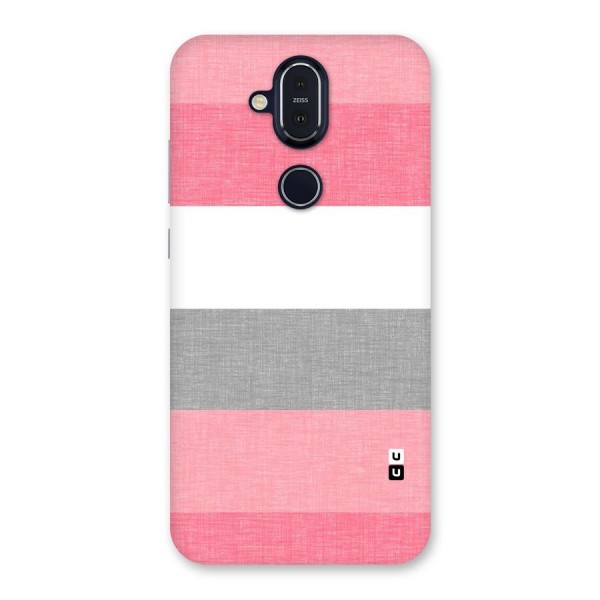 Shades Pink Stripes Back Case for Nokia 8.1