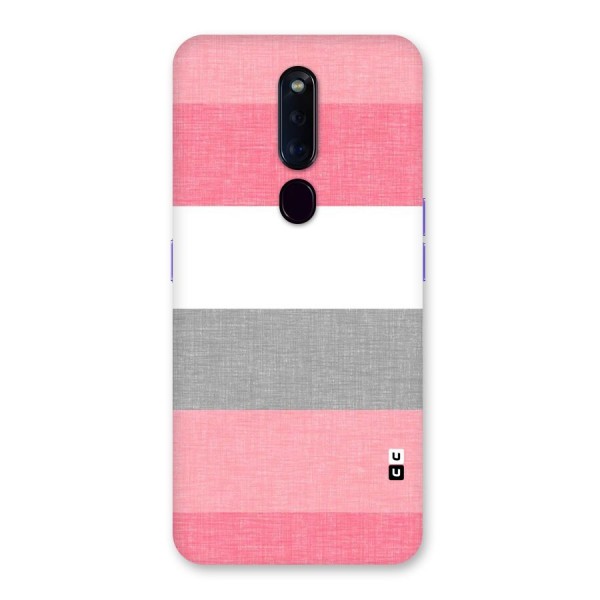 Shades Pink Stripes Back Case for Oppo F11 Pro