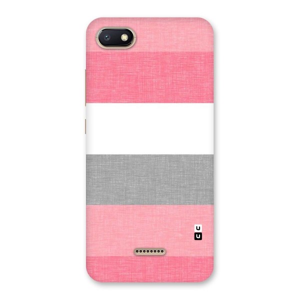 Shades Pink Stripes Back Case for Redmi 6A