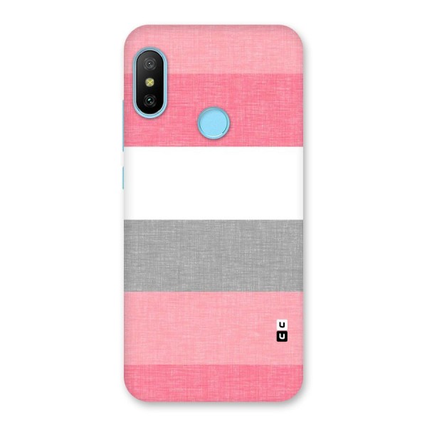 Shades Pink Stripes Back Case for Redmi 6 Pro