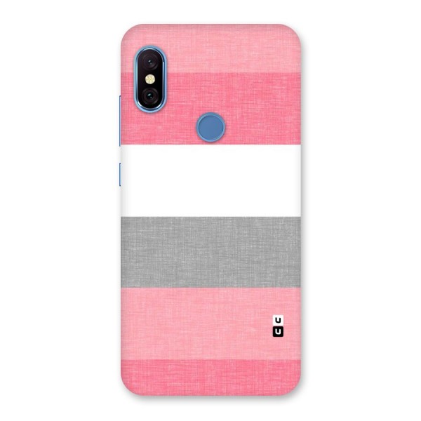 Shades Pink Stripes Back Case for Redmi Note 6 Pro