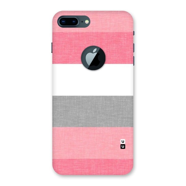 Shades Pink Stripes Back Case for iPhone 7 Plus Logo Cut