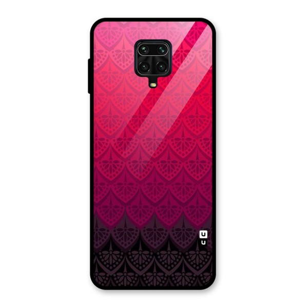 Shades Red Design Glass Back Case for Redmi Note 9 Pro