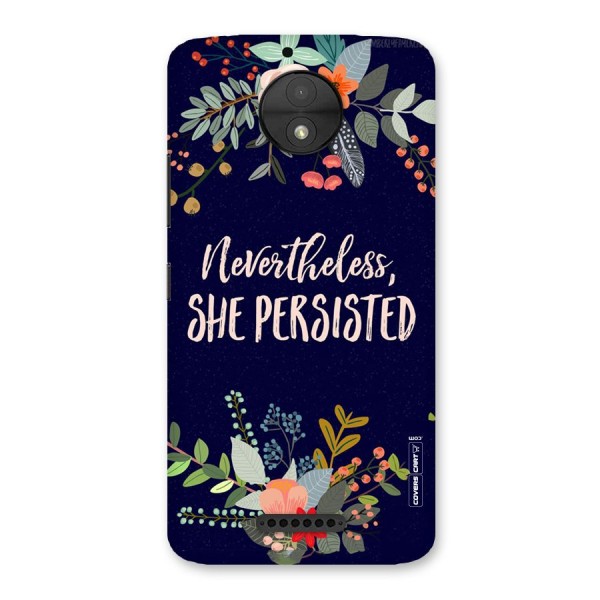 She Persisted Back Case for Moto C