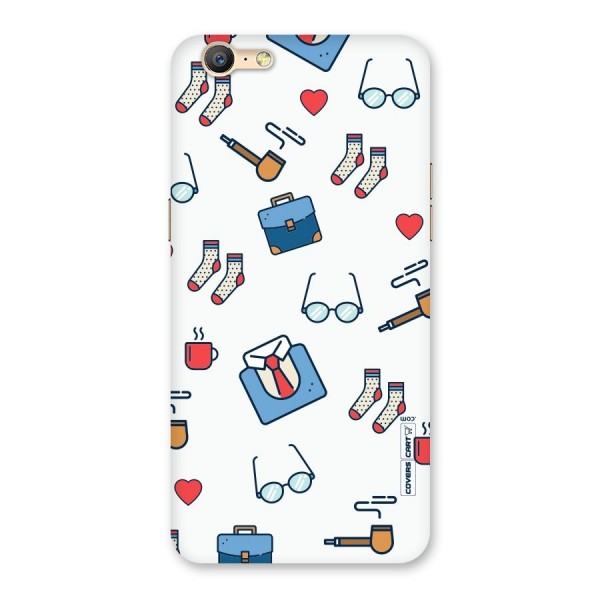 Shirt Spectacles Pattern Back Case for Oppo A39