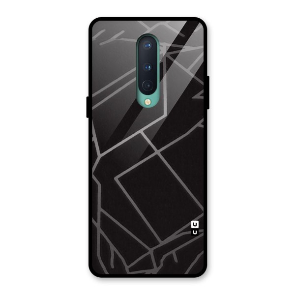 Silver Angle Design Glass Back Case for OnePlus 8