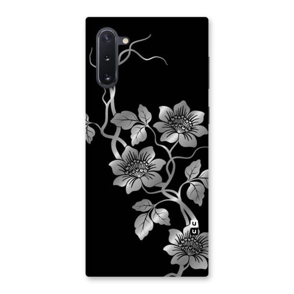 Silver Grey Flowers Back Case for Galaxy Note 10