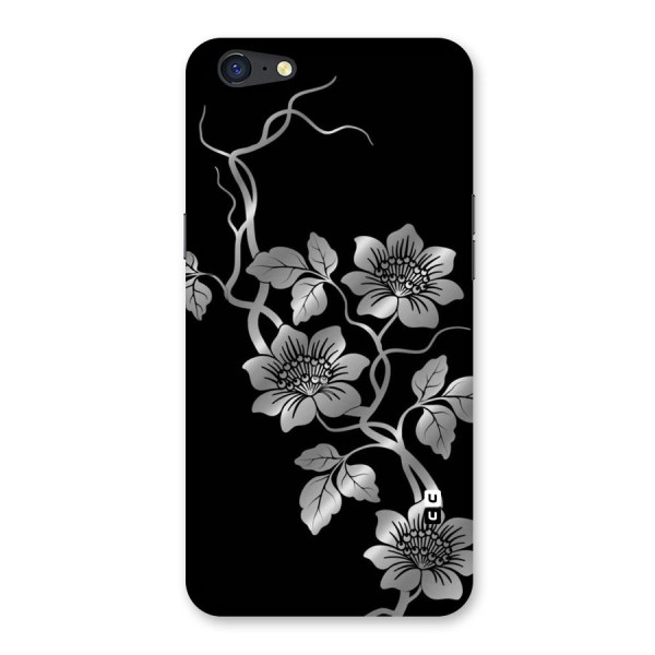 Silver Grey Flowers Back Case for Oppo A71