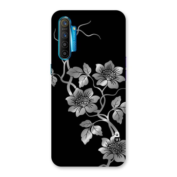 Silver Grey Flowers Back Case for Realme XT