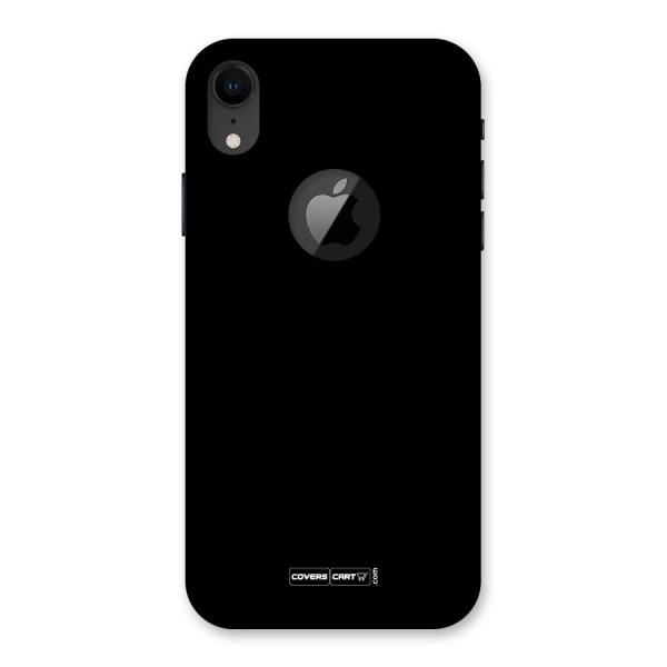 Simple Black Back Case for iPhone XR Logo Cut