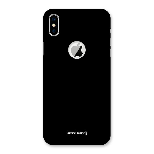 Simple Black Back Case for iPhone XS Logo Cut