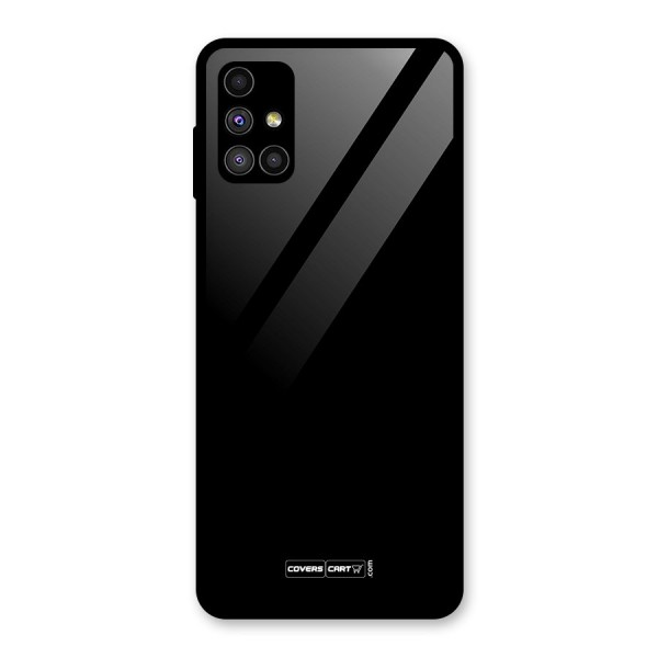 Simple Black Glass Back Case for Galaxy M51