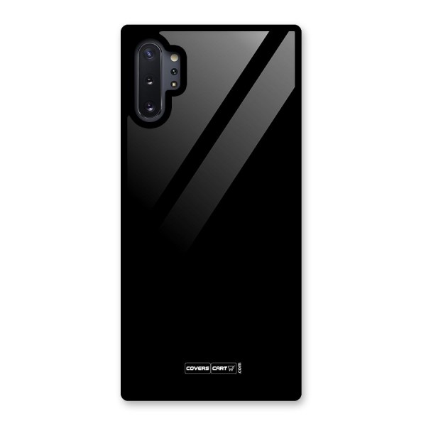 Simple Black Glass Back Case for Galaxy Note 10 Plus