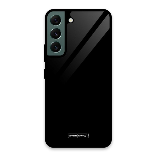 Simple Black Glass Back Case for Galaxy S22 5G