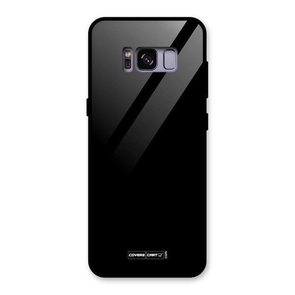 Simple Black Glass Back Case for Galaxy S8