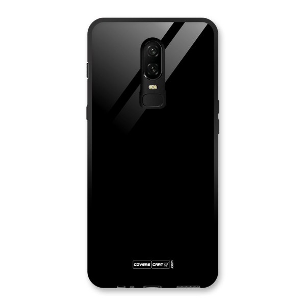 Simple Black Glass Back Case for OnePlus 6