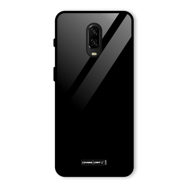 Simple Black Glass Back Case for OnePlus 6T