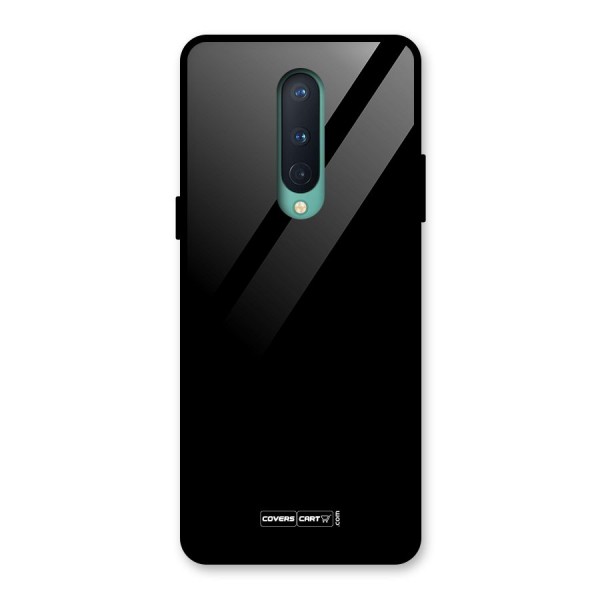 Simple Black Glass Back Case for OnePlus 8
