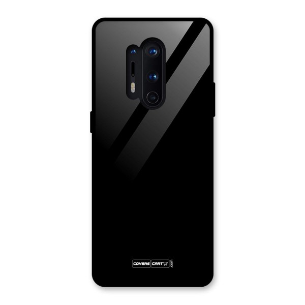 Simple Black Glass Back Case for OnePlus 8 Pro