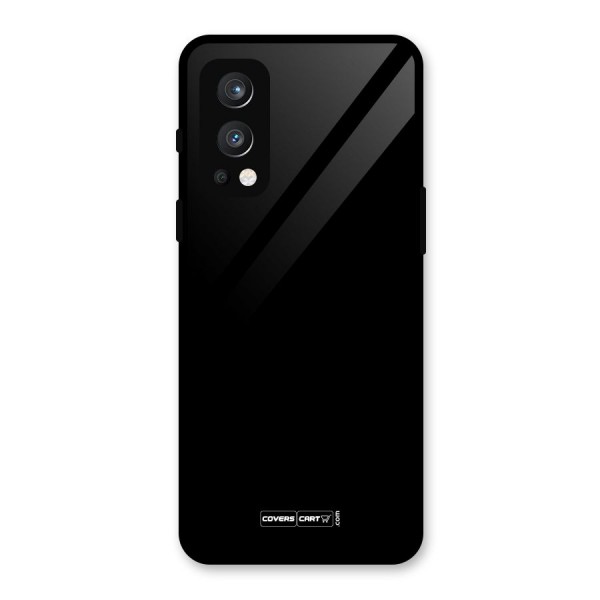 Simple Black Glass Back Case for OnePlus Nord 2 5G