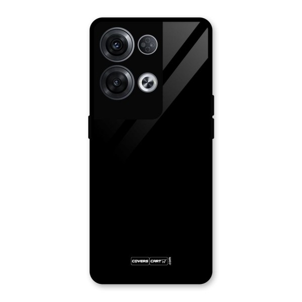 Simple Black Glass Back Case for Oppo Reno8 Pro 5G