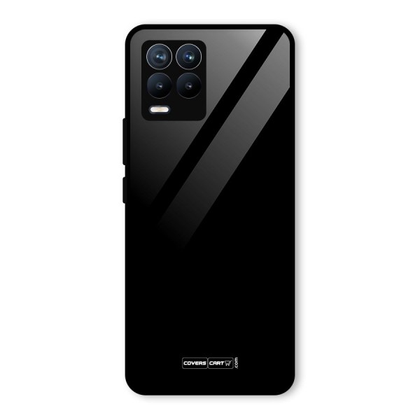Simple Black Glass Back Case for Realme 8 Pro