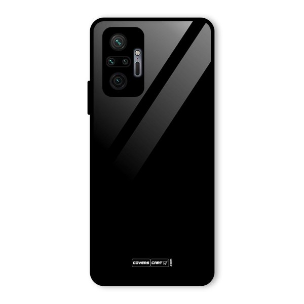 Simple Black Glass Back Case for Redmi Note 10 Pro