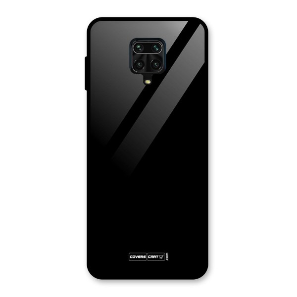 Simple Black Glass Back Case for Redmi Note 9 Pro