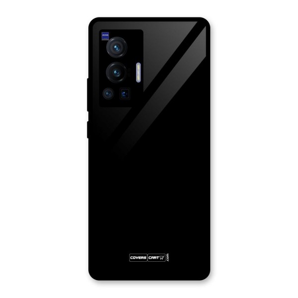 Simple Black Glass Back Case for Vivo X70 Pro