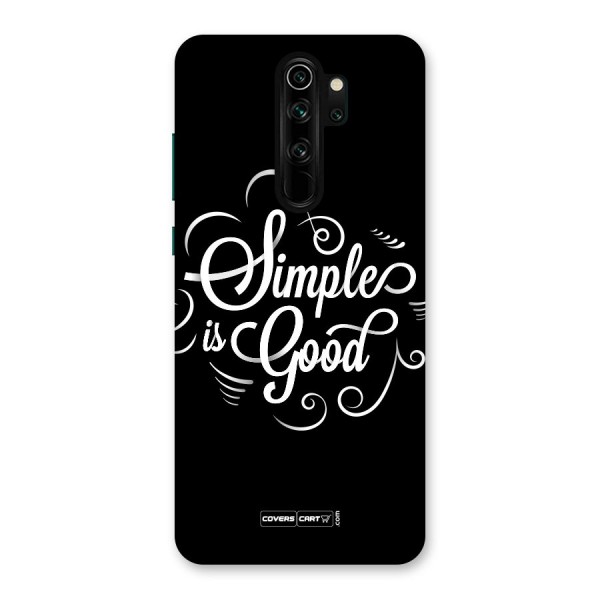Simple is Good Back Case for Redmi Note 8 Pro