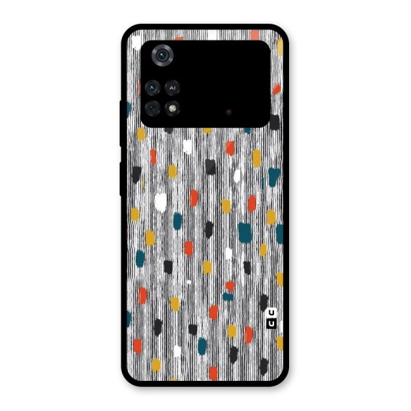Single Paint Pattern Glass Back Case for Poco M4 Pro 4G