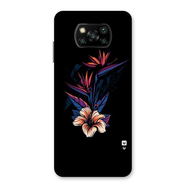 Single Painted Flower Back Case for Poco X3