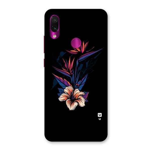 Single Painted Flower Back Case for Redmi Note 7 Pro