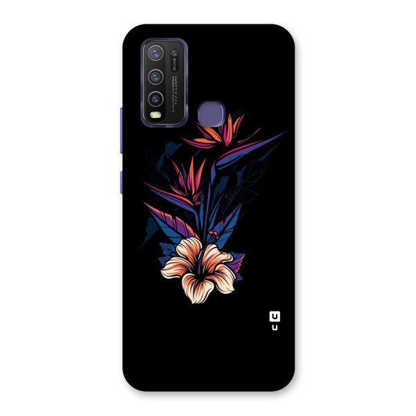 Single Painted Flower Back Case for Vivo Y30